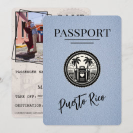 Dusty Blue Puerto Rico Passport Spara Datumet