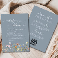 Dusty Blue QR Code Wildblomma Baby i Bloom