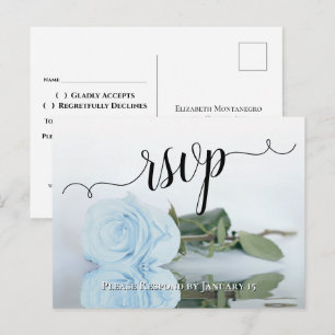 Dusty Blue Reflating Ro Elegant bröllop OSA Vykort