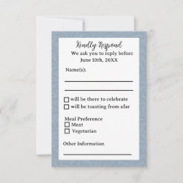 Dusty Blue Response Card OSA Kort