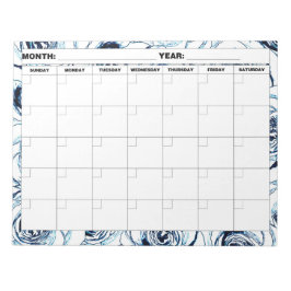 Dusty Blue Ro Blank Calendar Anteckningsblock