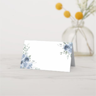 Dusty Blue Ro Bröllop Place Card Placeringskort