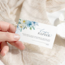 Dusty Blue Ro Flowers Diaper Raffle Biljett