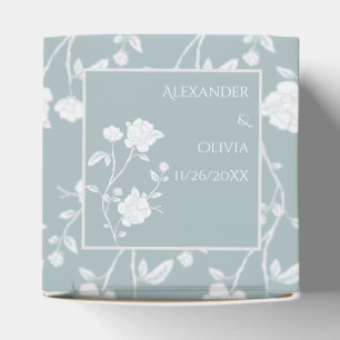 Dusty Blue Ro Wedor Favor Box Presentaskar