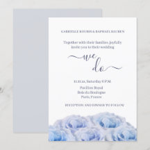 Dusty Blue Ro White Blommigt Elegant Vi gör Bröllo