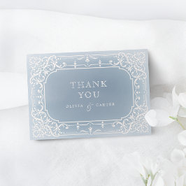 Dusty Blue romantic vintage bröllop tack