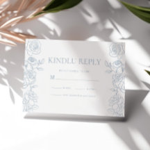 Dusty Blue Ros Klassisk Bröllopsvar Floral