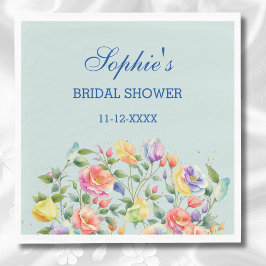 Dusty Blue Rosa Bright Ro Möhippa Pappersservett