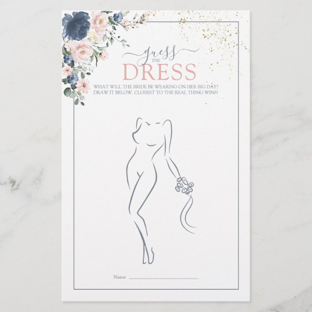 Dusty Blue  Rosa Guld Gissa Dress Game (Framsida)