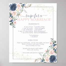 Dusty Blue Rosenskär Recept på ett lyckligt äktens Poster