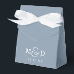 Dusty Blue Rustic Boho Modern Monogram Bröllop Presentaskar<br><div class="desc">Dusty Blue Rustic Boho Modern Monogram - favoritboxar</div>