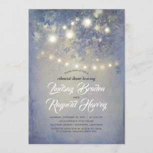 Dusty Blue Rustic Land Rehearsal Dinner Inbjudningar