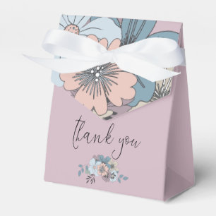 Dusty Blue Salmon Rosa Foral Namn Datum Tack Presentaskar