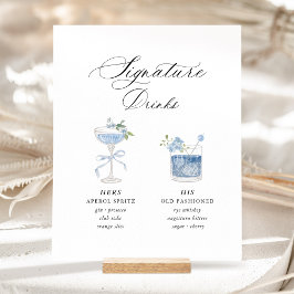 Dusty Blue Signature Drinks Wedding