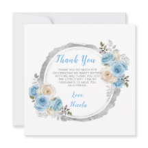 Dusty Blue Silver Elegant Flowers Sweet sixteen