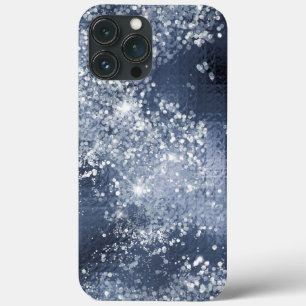 Dusty Blue Silver Glitter Sparkly