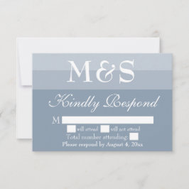 Dusty Blue Simple Modern Script Bröllop OSA Card Tack Kort