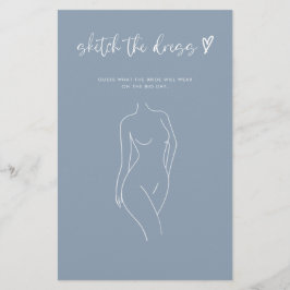 Dusty Blue Sketch Möhippa Game