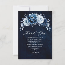 Dusty Blue Slate Navy Botanical Möhippa