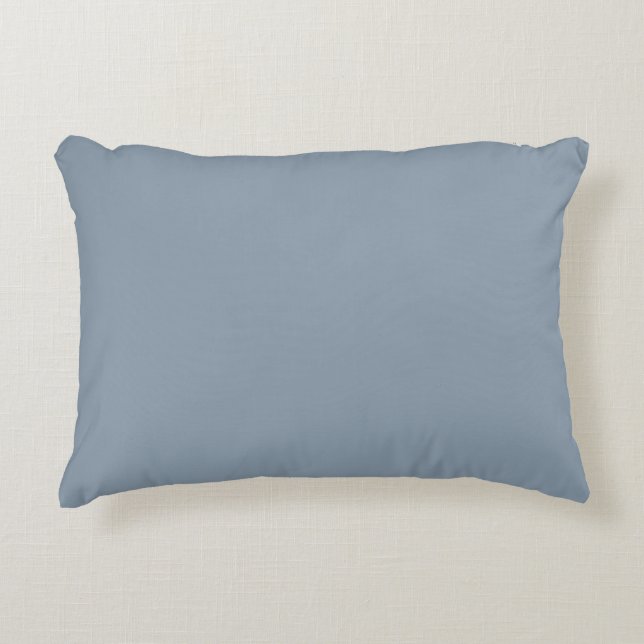 Dusty Blue Solid Color Prydnadskudde (Framsidan)