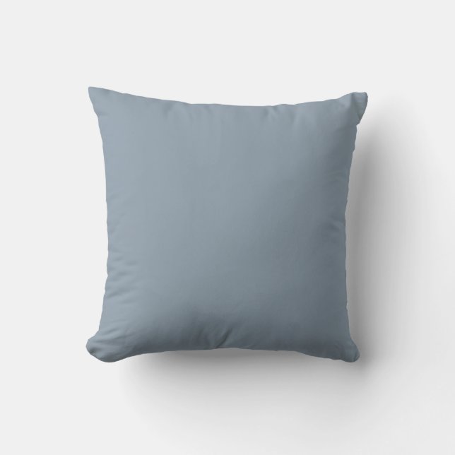 Dusty Blue Solid Färg Kudde (Framsida)