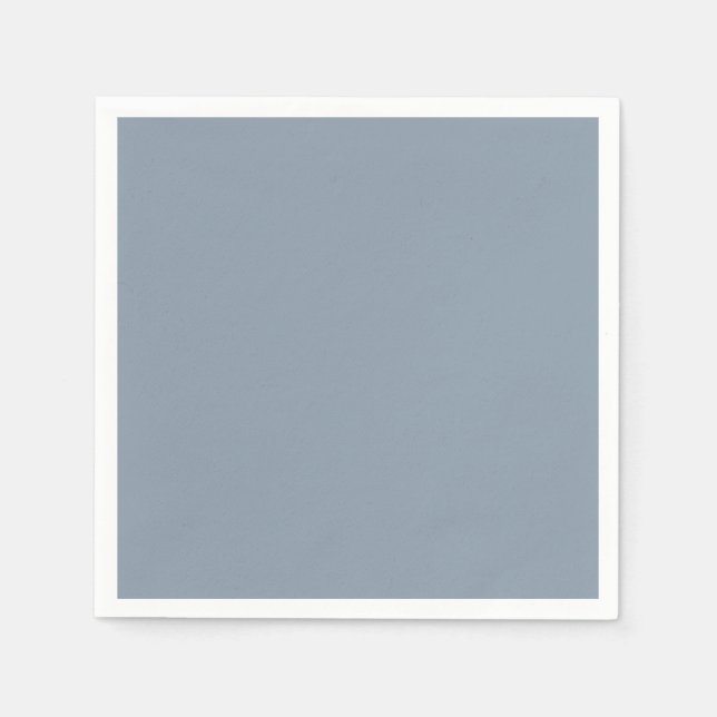 Dusty Blue Solid Färg Pappersservett (Framsidan)