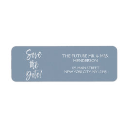 Dusty Blue - Spara Returadressen Datum Returadress Etikett