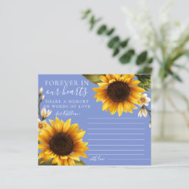 Dusty Blue Sunblommor  ett minneskort