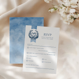 Dusty Blue Svan Bröllop OSA Card
