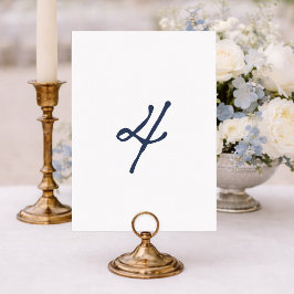 Dusty Blue Table 4 – French Stripe Wedding Inbjudningar
