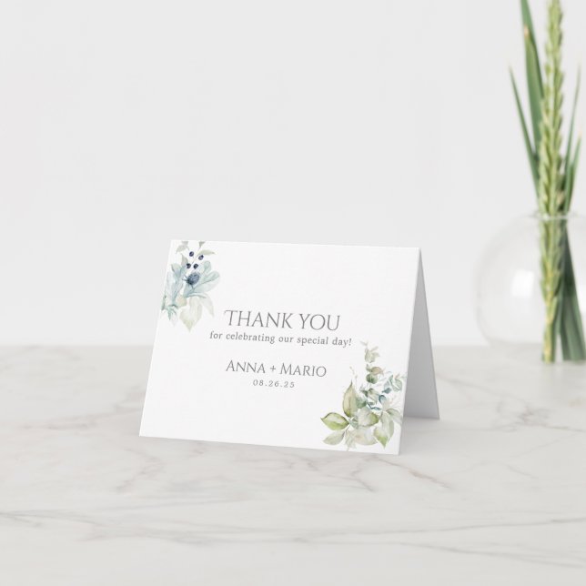 Dusty Blue Tack | Elegant Blommigt Vår (Framsida)