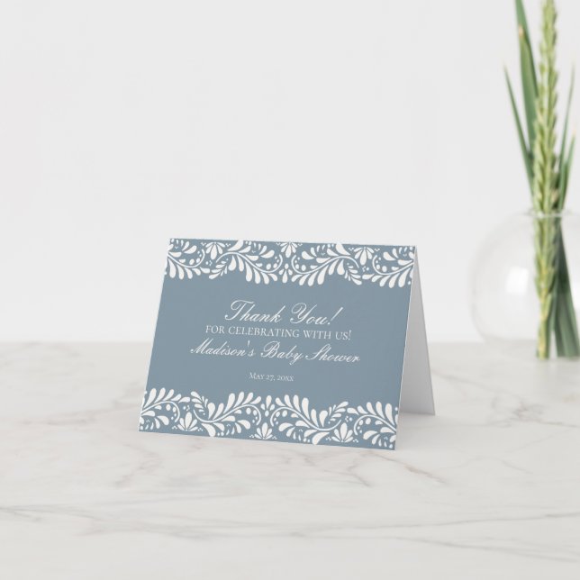 Dusty Blue Talavera Tile Fiesta - tackkort (Framsida)