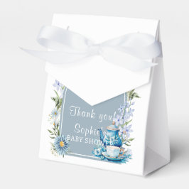 Dusty Blue Time for Tea Boho Garden Baby Shower Presentaskar