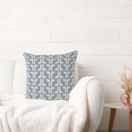 Dusty Blue Tribal Kudde