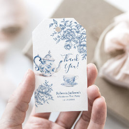 Dusty Blue Victorian Garden Möhippa Tea Tack Presentetikett