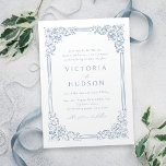 Dusty Blue Vintage Ram Elegant bröllop Inbjudningar<br><div class="desc">Utformningen av ram gräns,  elegant,  som är en vintage för prydnadsföremål,  med den traditionella ordalydelsen i dammiga blå färg,  enkla och klassiska,  underbara bröllopsinbjudningar för modern klassisk bröllop,  romantisk vintage bröllop och formellt traditionell bröllop.</div>