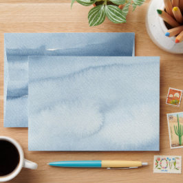 Dusty Blue Watercolor Bröllop