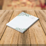 Dusty Blue Watercolor Eucalyptus Guld Dots Anteckningsblock<br><div class="desc">Den här designen har söt målad, vattenfärgsdammig blå eucalyptus grenar på en vattenfärgsmålad bakgrund. Klicka på knappen Anpassa om du vill ha mer flexibilitet när du ändrar texten. Det finns variationer i denna utformning, olika pappra typer och samordnade produkter i vår butik, zazzle.com/store/doodlelulu. Kontakta oss om du behöver den här...</div>