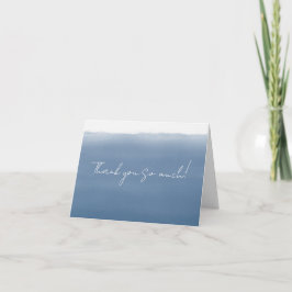 Dusty Blue Watercolor Tack Kort