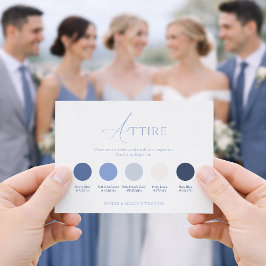 Dusty Blue Wedding Attire Card Inbjudningar