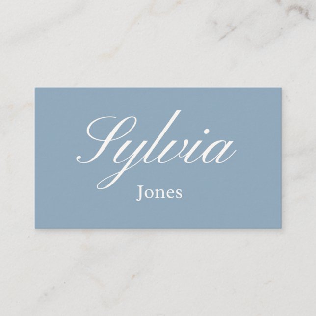Dusty blue wedding & Engagement table place card Placeringskort (Framsida)
