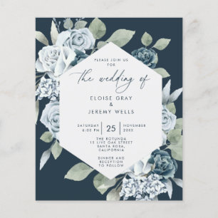 Dusty Blue Wedding-inbjudan
