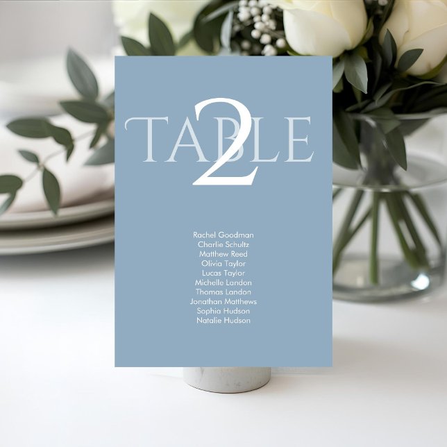 Dusty Blue | Wedding Table Number Seating Chart  Bordsnummer (Skapare uppladdad)