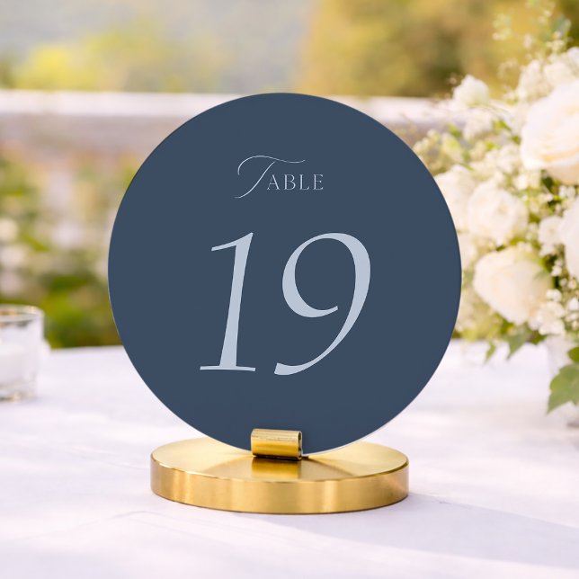 Dusty Blue Wedding Table Number Sign 1-19 Tack Kort (Skapare uppladdad)