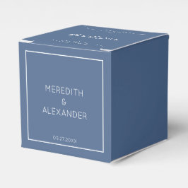 Dusty Blue Wedor Favor Box Presentaskar
