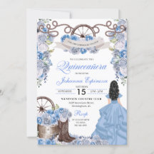 Dusty Blue Western Ranchero Quinceanera