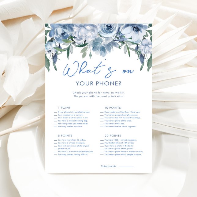 Dusty Blue What is on Your Mobil Möhippa Game (Skapare uppladdad)