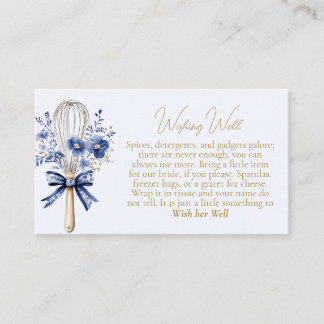 Dusty Blue Whisked Away Toile Önskebrunns-kort Visitkort
