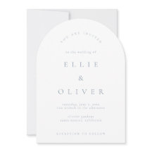 Dusty Blue & White Boho Arch Modern Bröllop