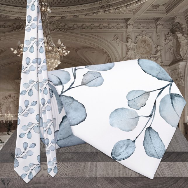 Dusty Blue & White Elegant Eucalyptus Bröllop Slips (Skapare uppladdad)